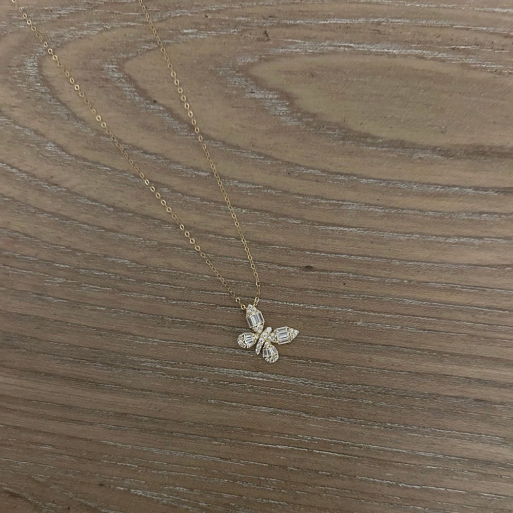 14kt Gold Butterfly Necklace